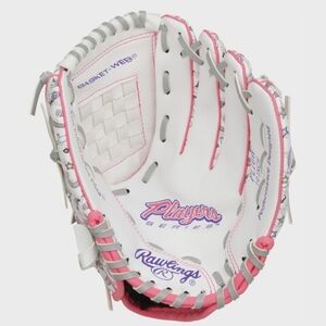 NWT Rawlings Ball Glove Pink White Baseball Unicorn Star Rainbow New Right Throw